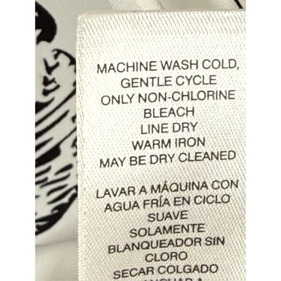 A16 - Chico's Bloom Sketch Scarf Front Pullover Long Sleeve Blouse Size 0/X Smal - Picture 7 of 10